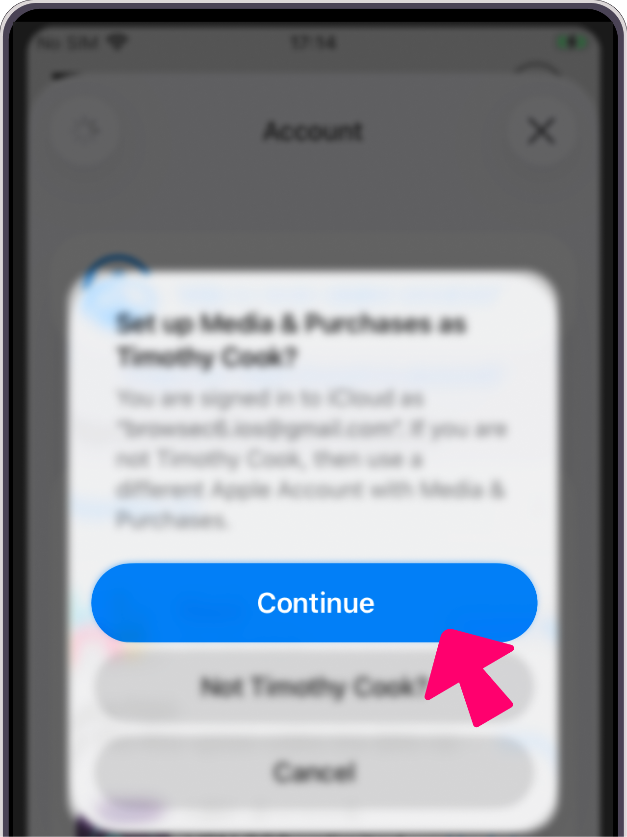 Возврат к своему аккаунту